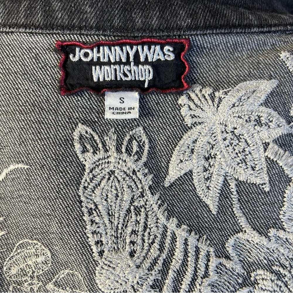 Johnny Was Workshop Eden Denim Washed Black Jacket, Size S, NWOT - Picture 14 of 15